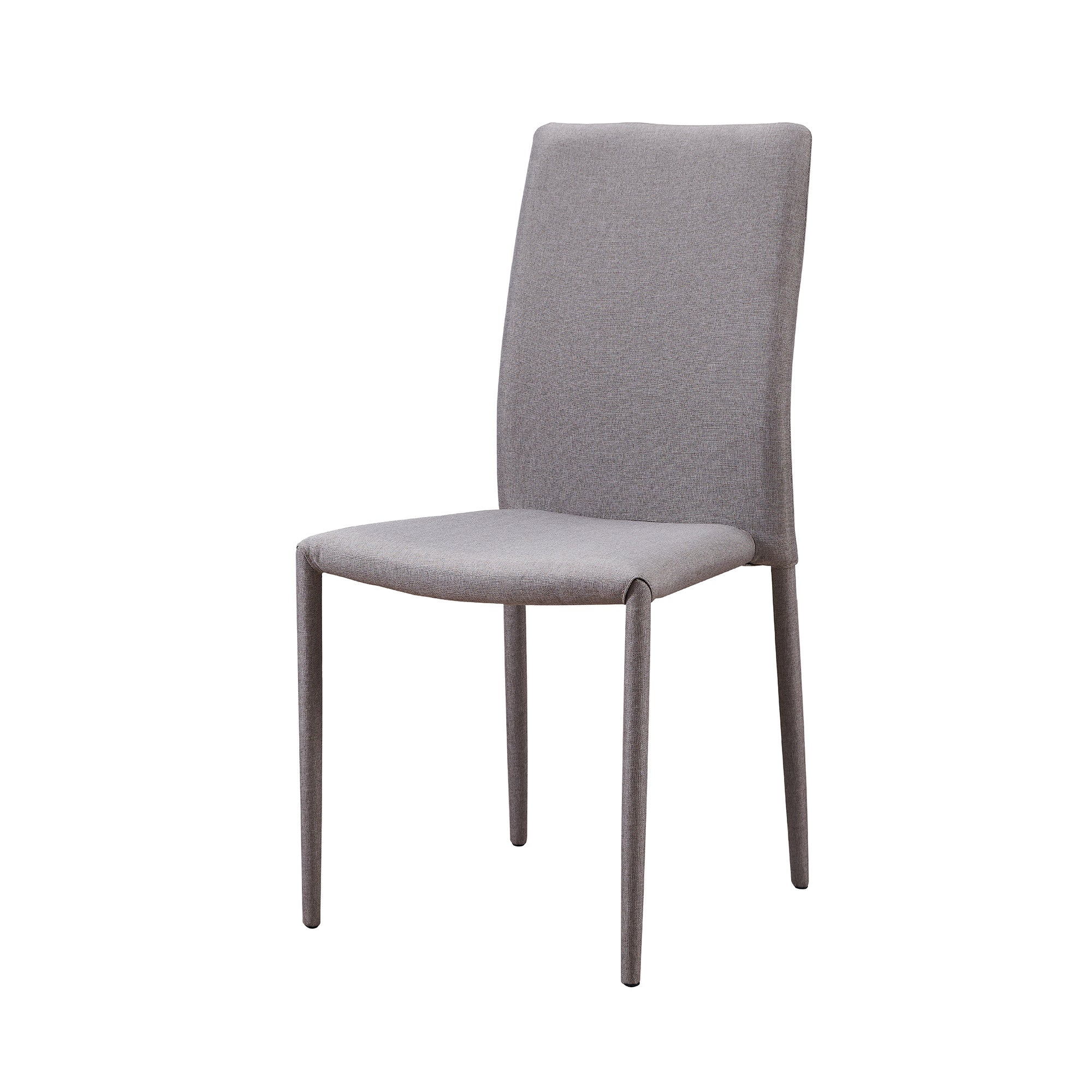Teamson Home Fabric Dining Chair with Metal Legs, Set of 2, Light Gray
