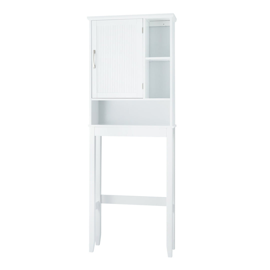 White Teamson Home Newport Over-the-Toilet Cabinet with open shelving