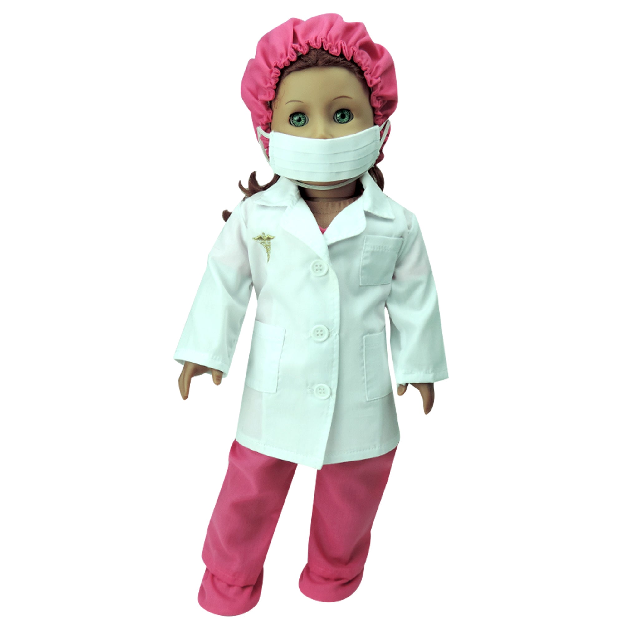 Sophia’s Doll Doctor Scrubs and Lab Coat Set for 18" Dolls