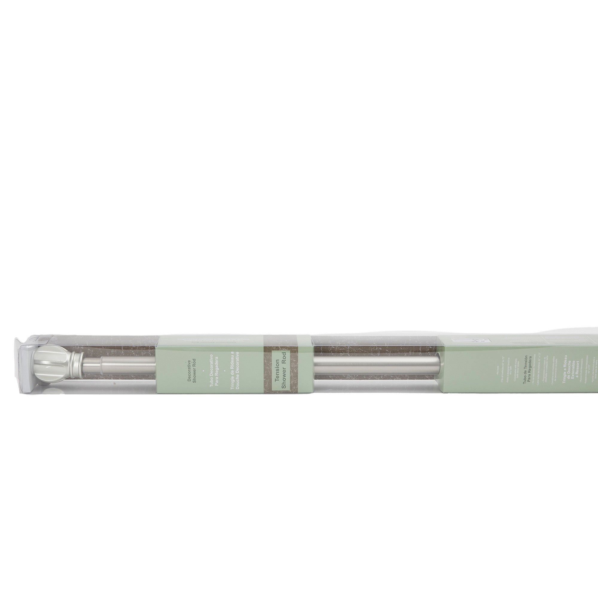 Teamson Home Hindon Shower Rod, Satin Nickel