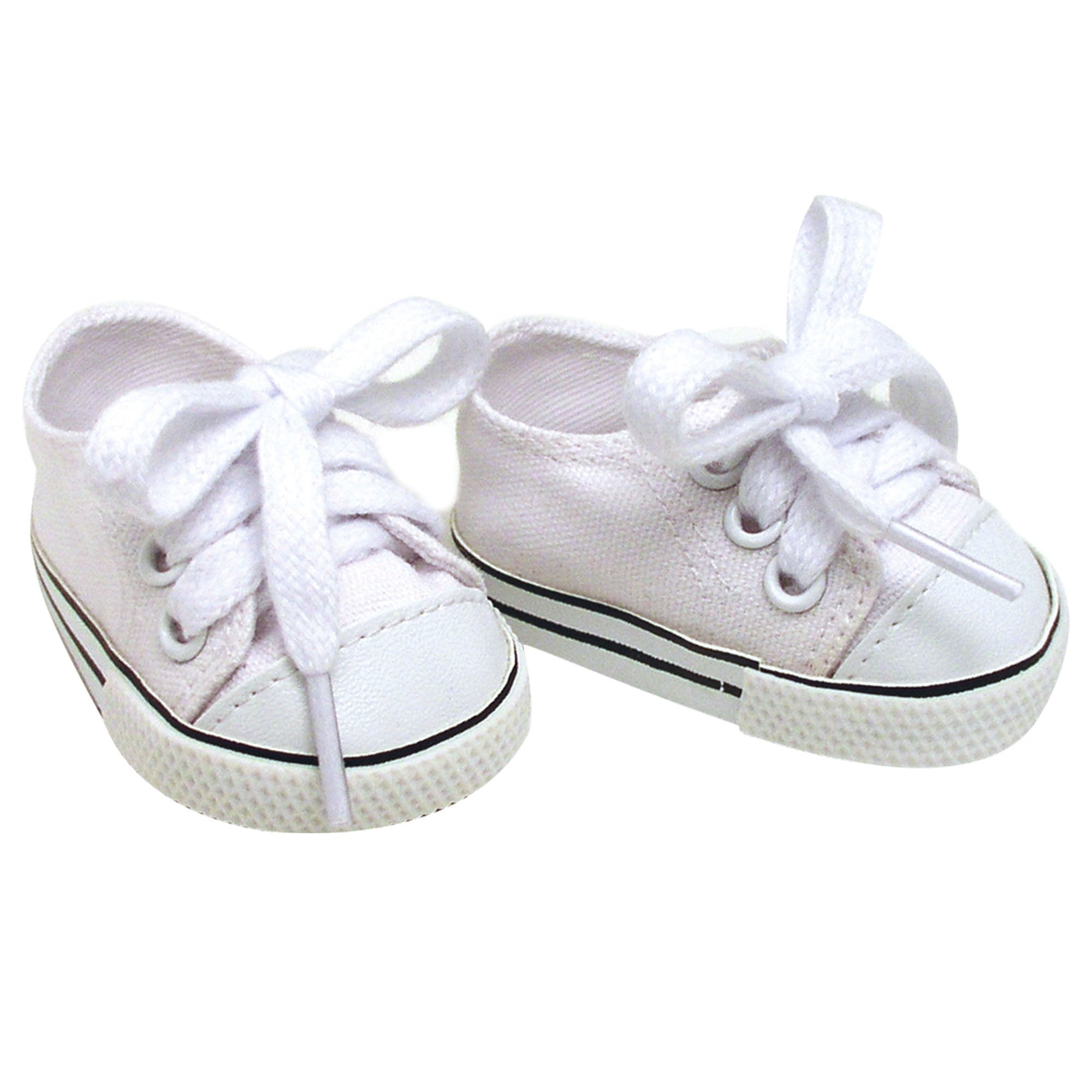 Sophia’s White Canvas Sneaker Shoes with Laces for 18" Dolls