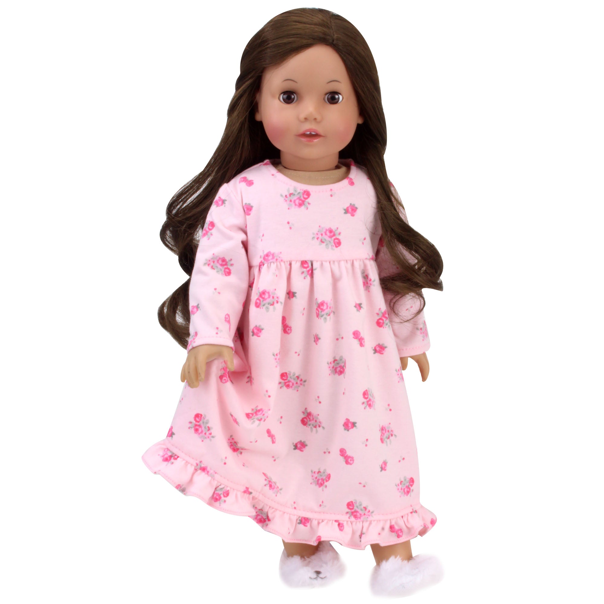 Sophia's Floral Print Nightgown for 18" Dolls, Pink