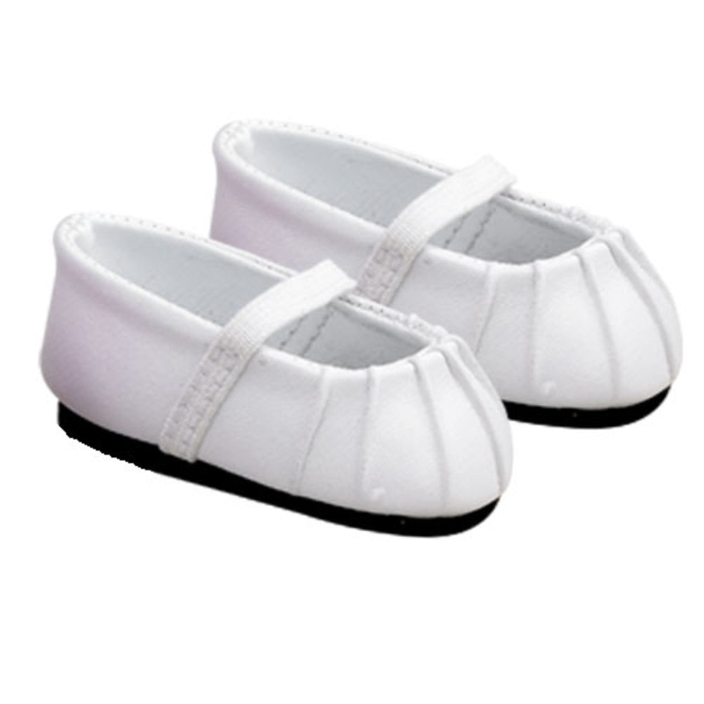 Sophia's Solid-Colored Ballet Flat Shoes for 18" Dolls, White