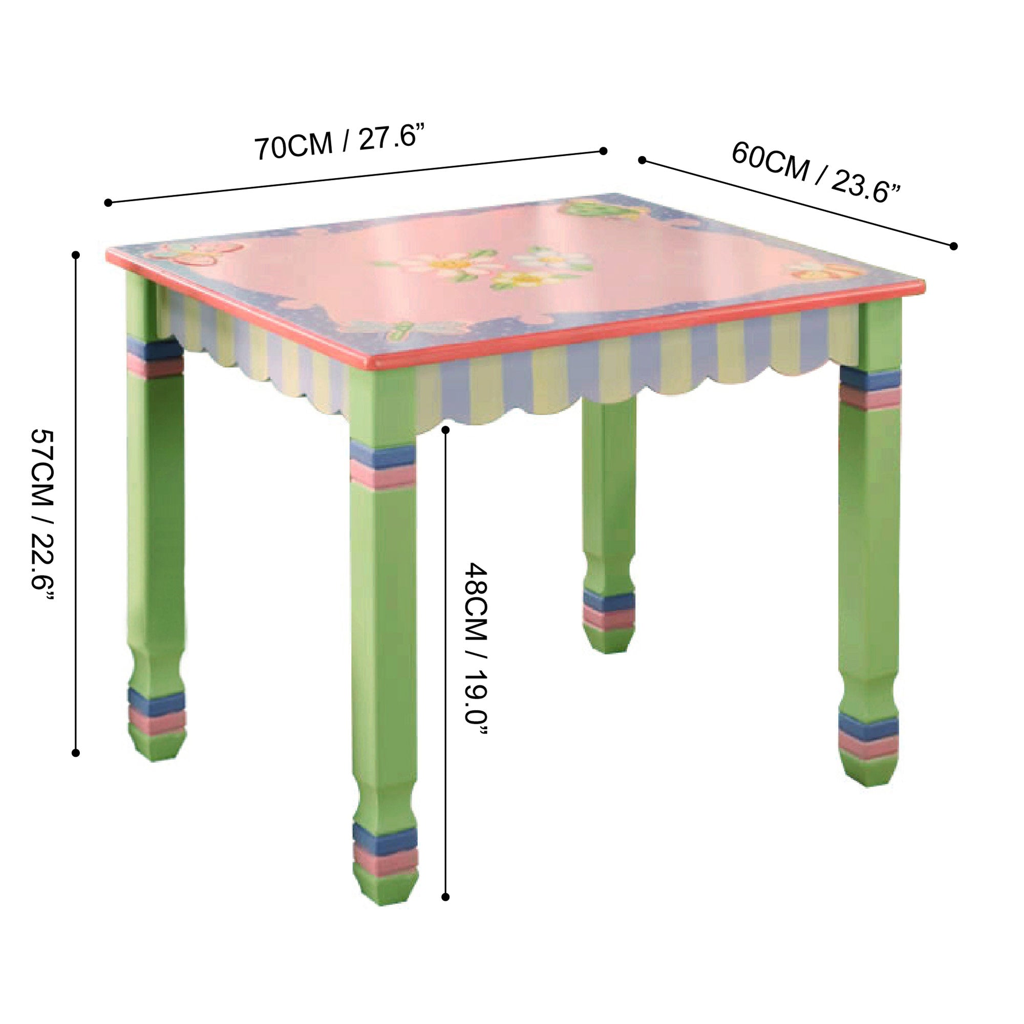 Fantasy Fields Magic Garden Kids Wooden Table, Multicolor