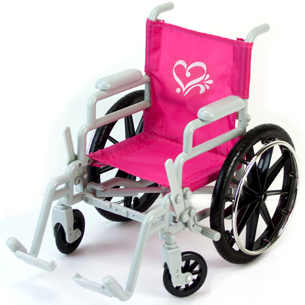 Sophia's - 18" Doll - Wheelchair & Crutch Set - Hot Pink