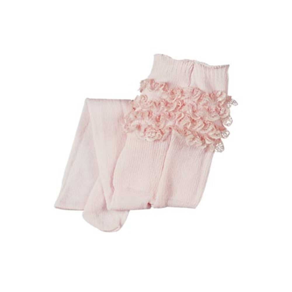 Sophia’s Super-Cute Petticoat Mix & Match Solid-Colored Tights with Ruffled Underskirt Back for 15” Baby Dolls, Light Pink