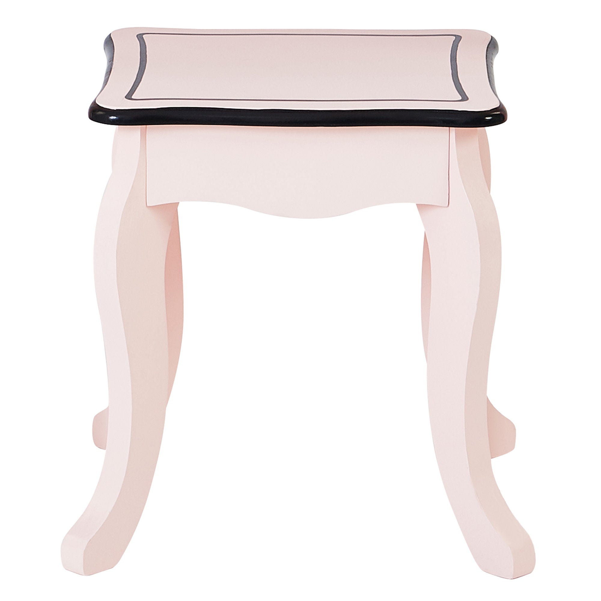 Fantasy Fields Kids Little Lady Adriana Vanity Set with Tri-Fold Mirror and Chair, Pink/Black