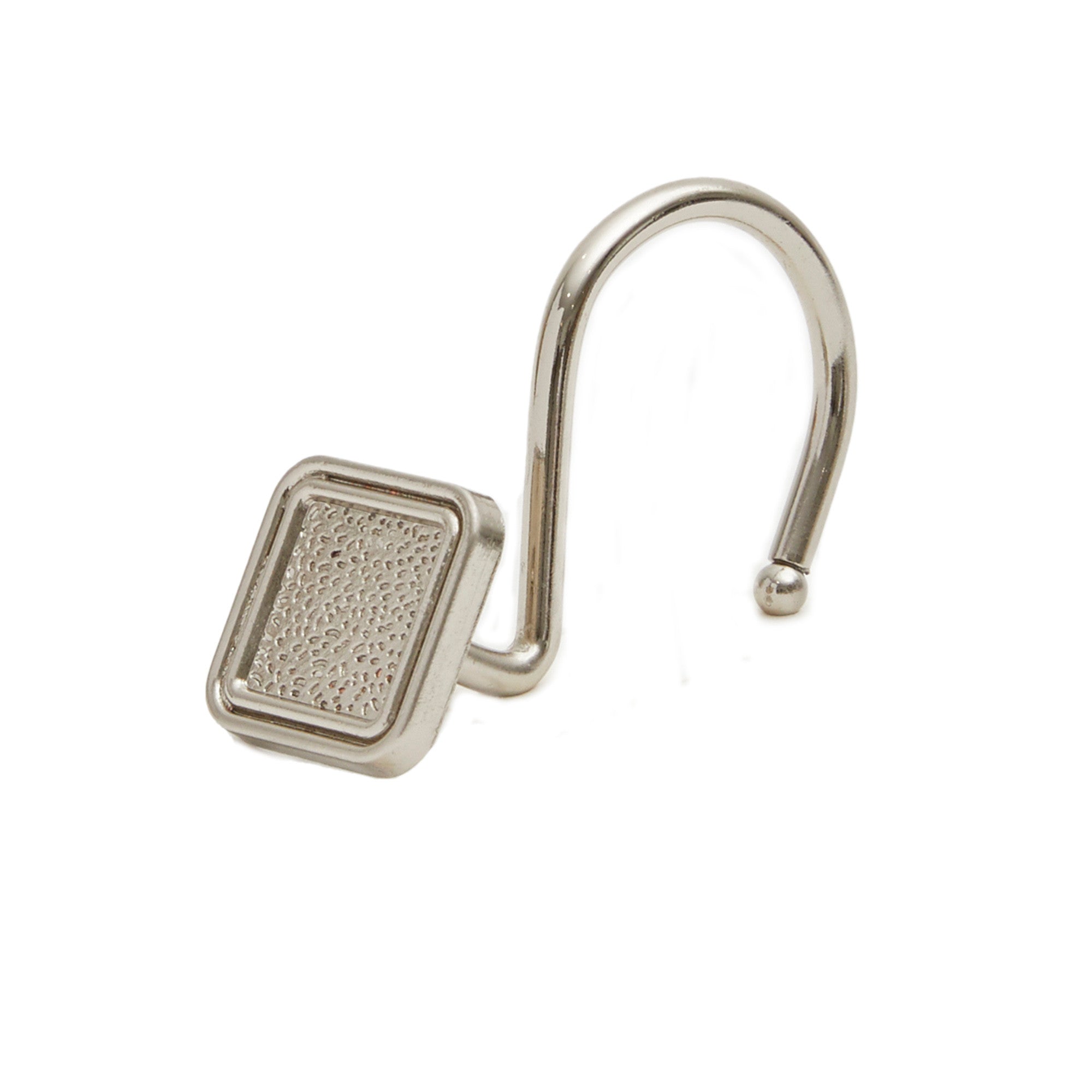 Teamson Home Stratford Shin Shower Hooks, Set of 12, Chrome