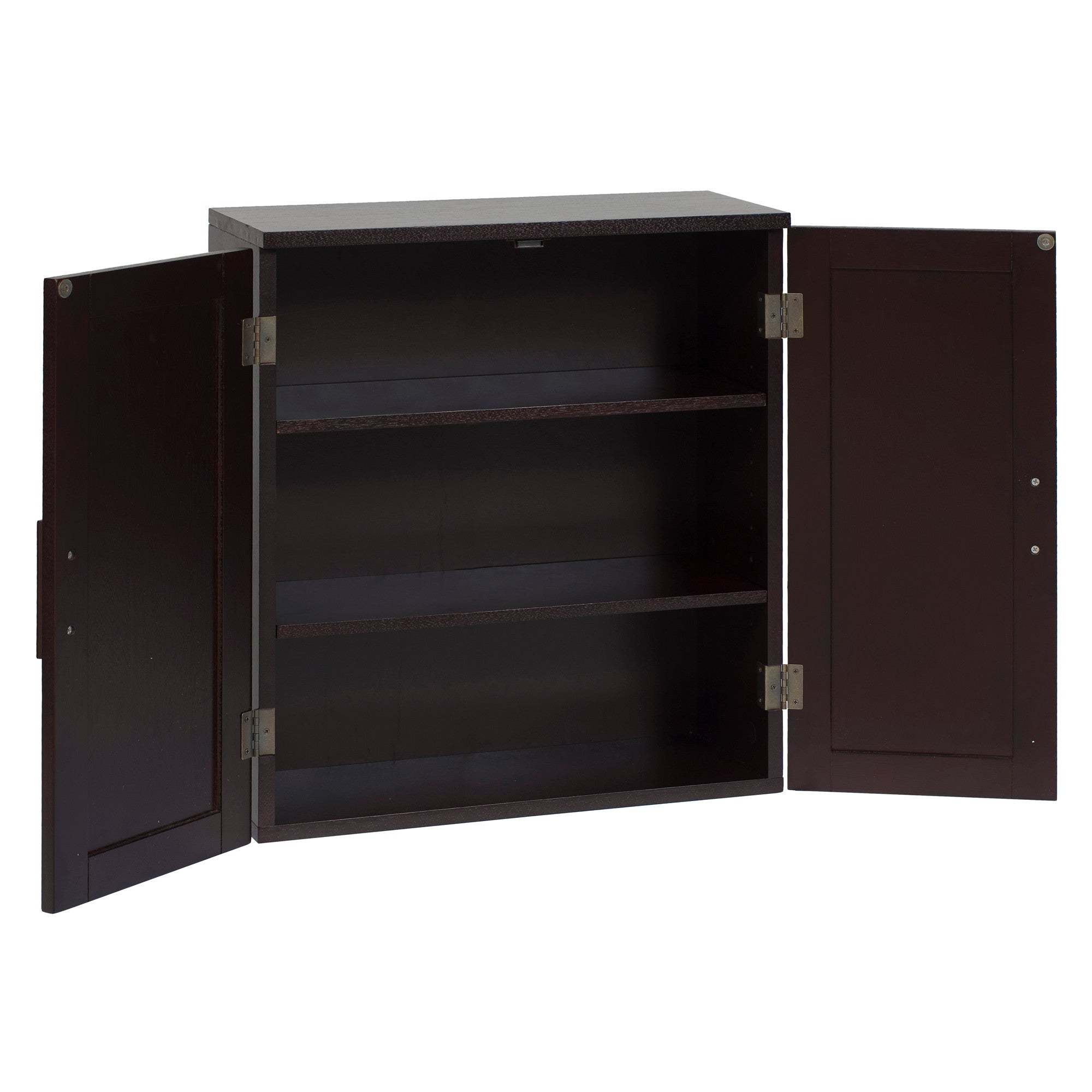 Elegant Home Fashions Catalina Removable Wooden Wall Cabinet with 2 Doors- Espresso