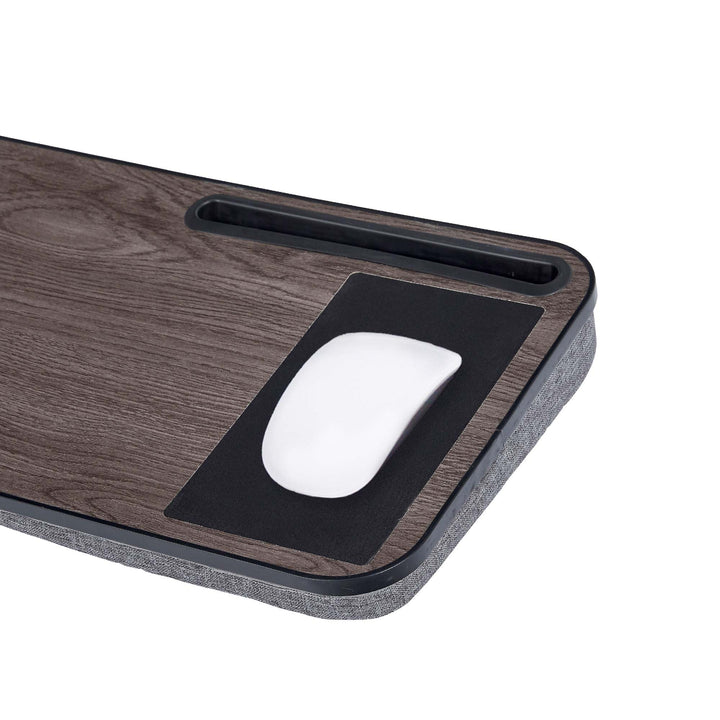 Teamson Home - Laptop Desk with Built in LED Light, gray with salt oak surface, with a mouse pad feature