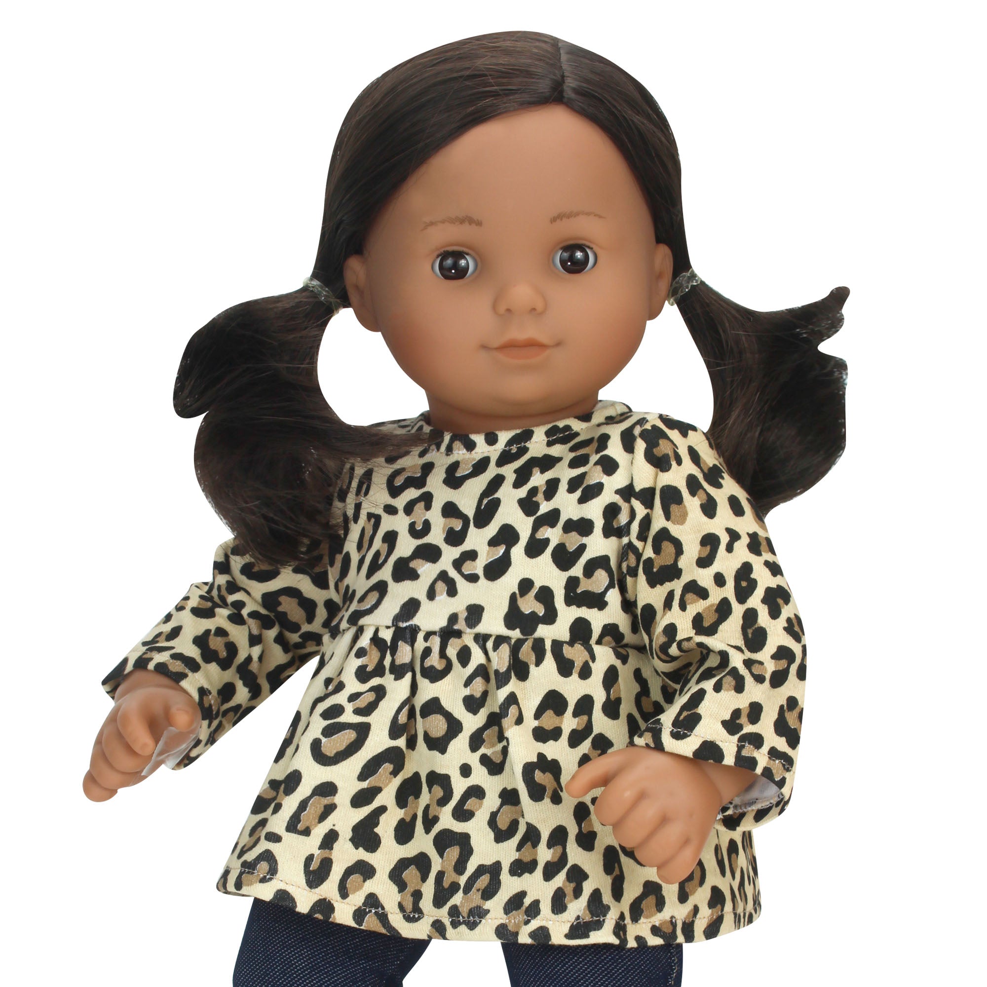 Sophia's - 15" Doll - Cheetah Print Tunic & Denim Jeggings - Brown