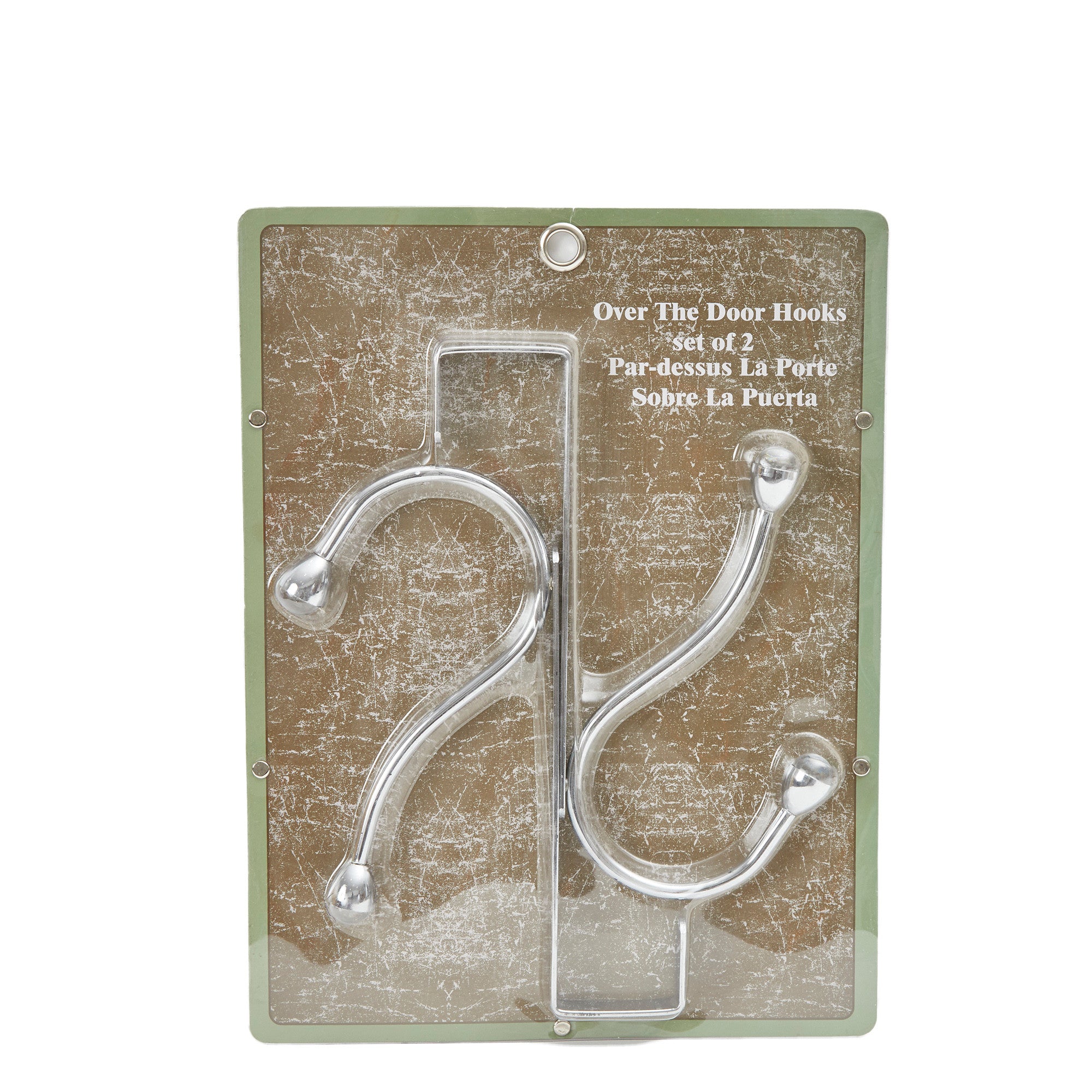 Single hooks over-door hanger|Material: steel wire, plate & Clear Acrylic