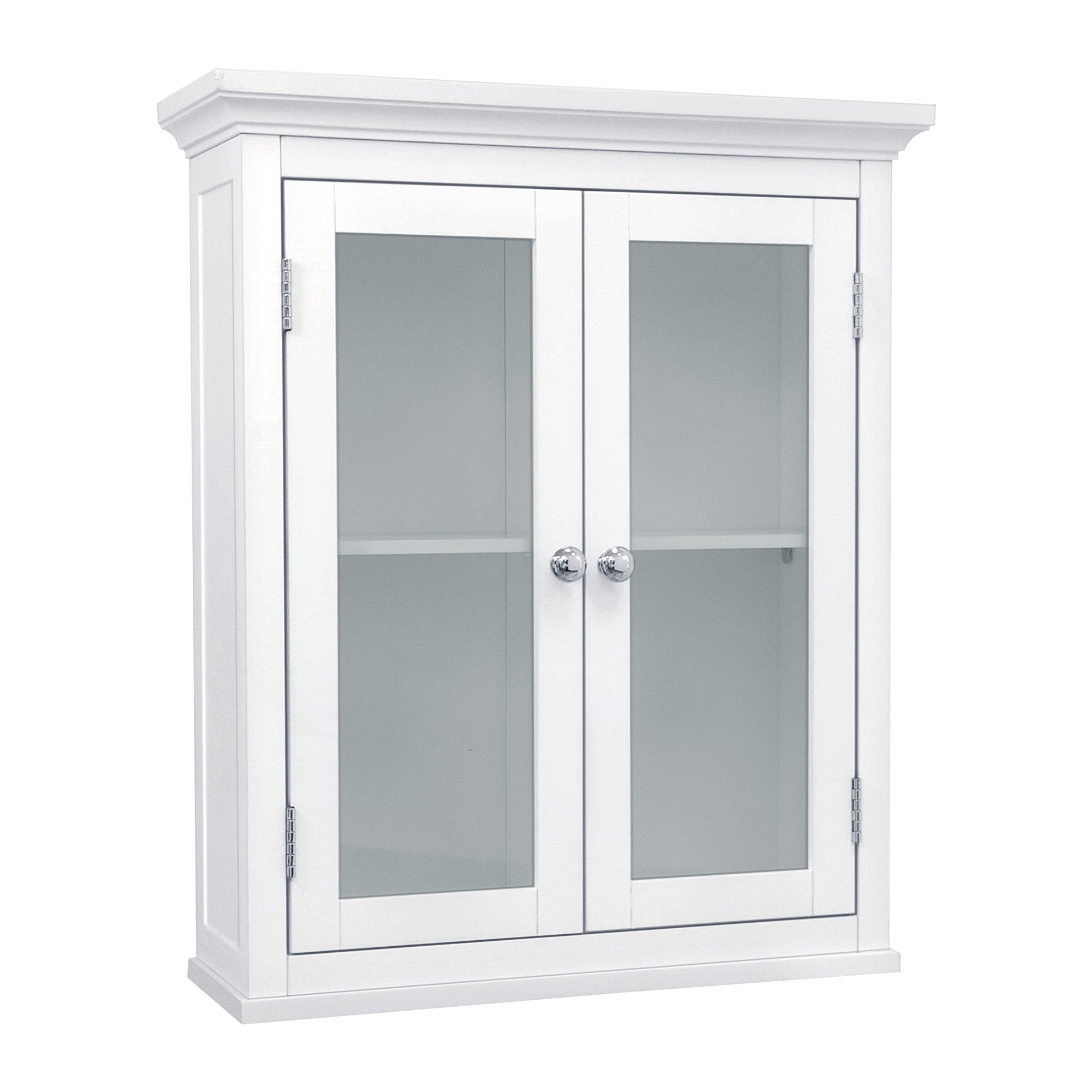 Elegant Home Fashions Madison Removable Wooden Wall Cabinet with 2 Doors- White