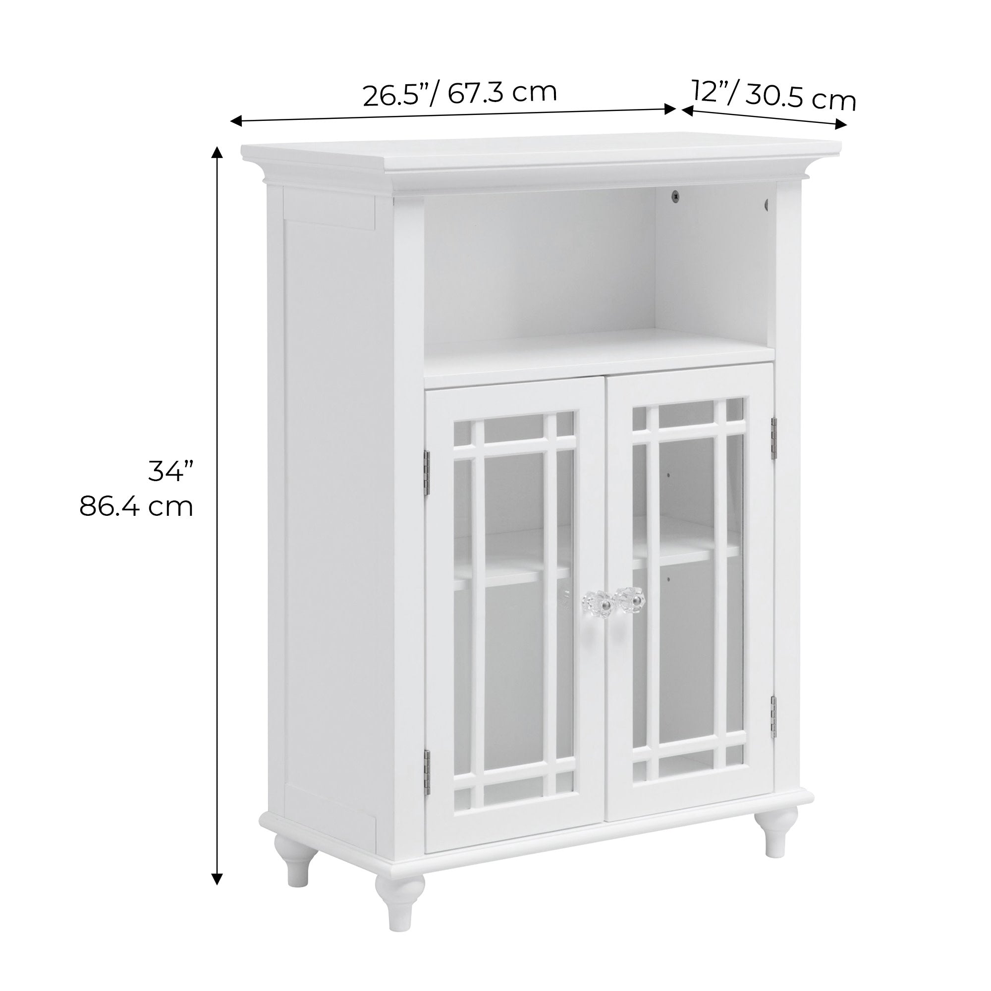 Teamson Home Craftsman Style Double Door Storage Floor Cabinet