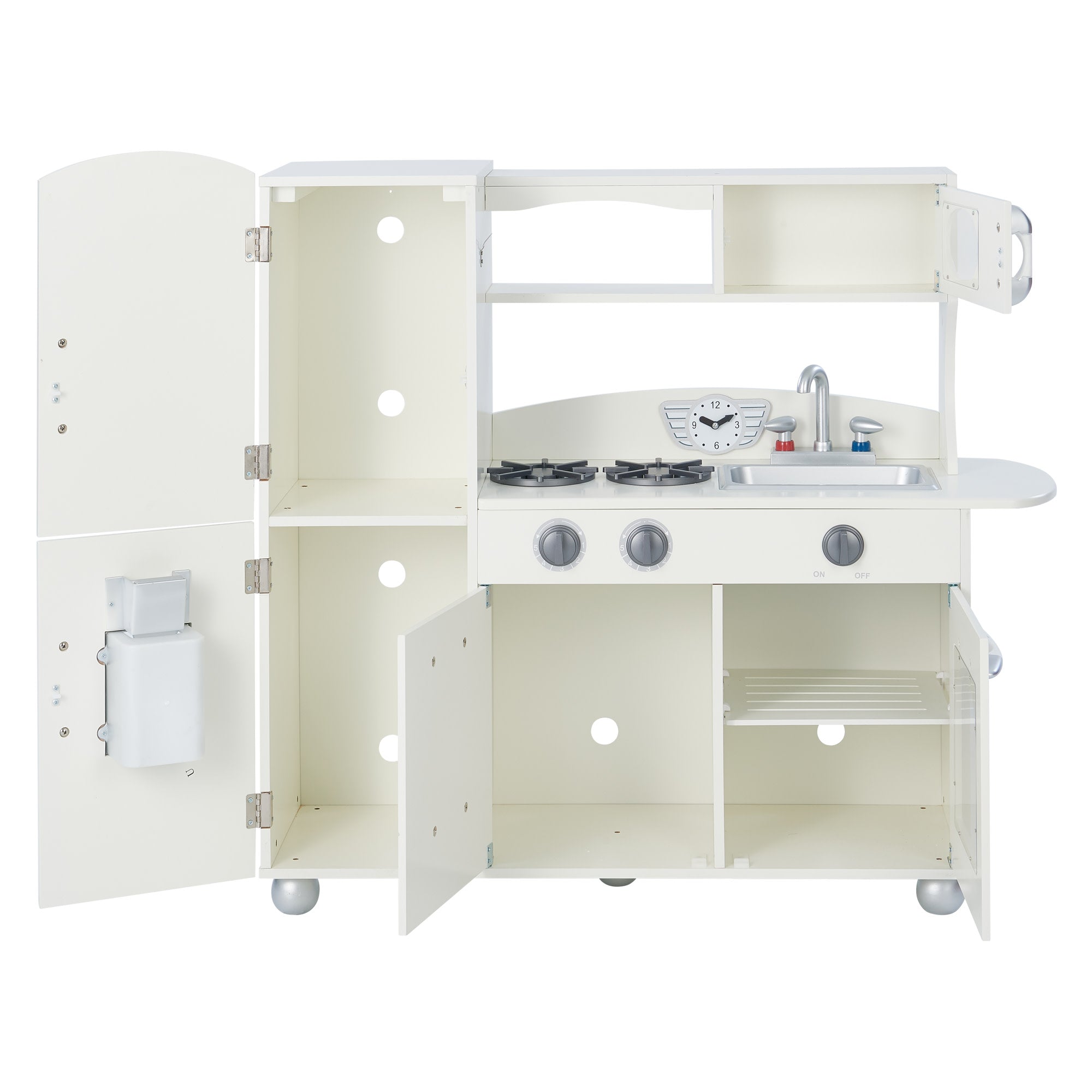 Teamson Kids Little Chef Westchester Retro Kids Kitchen Playset, Ivory
