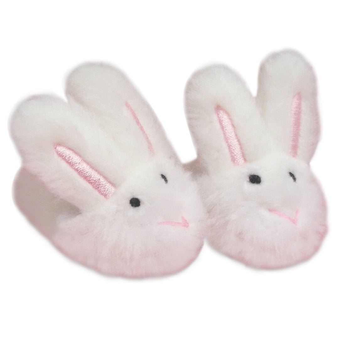 Sophia's Soft Bathrobe and Faux faux fur Bunny Slippers with Embroidery for 18" Dolls, Pink/White