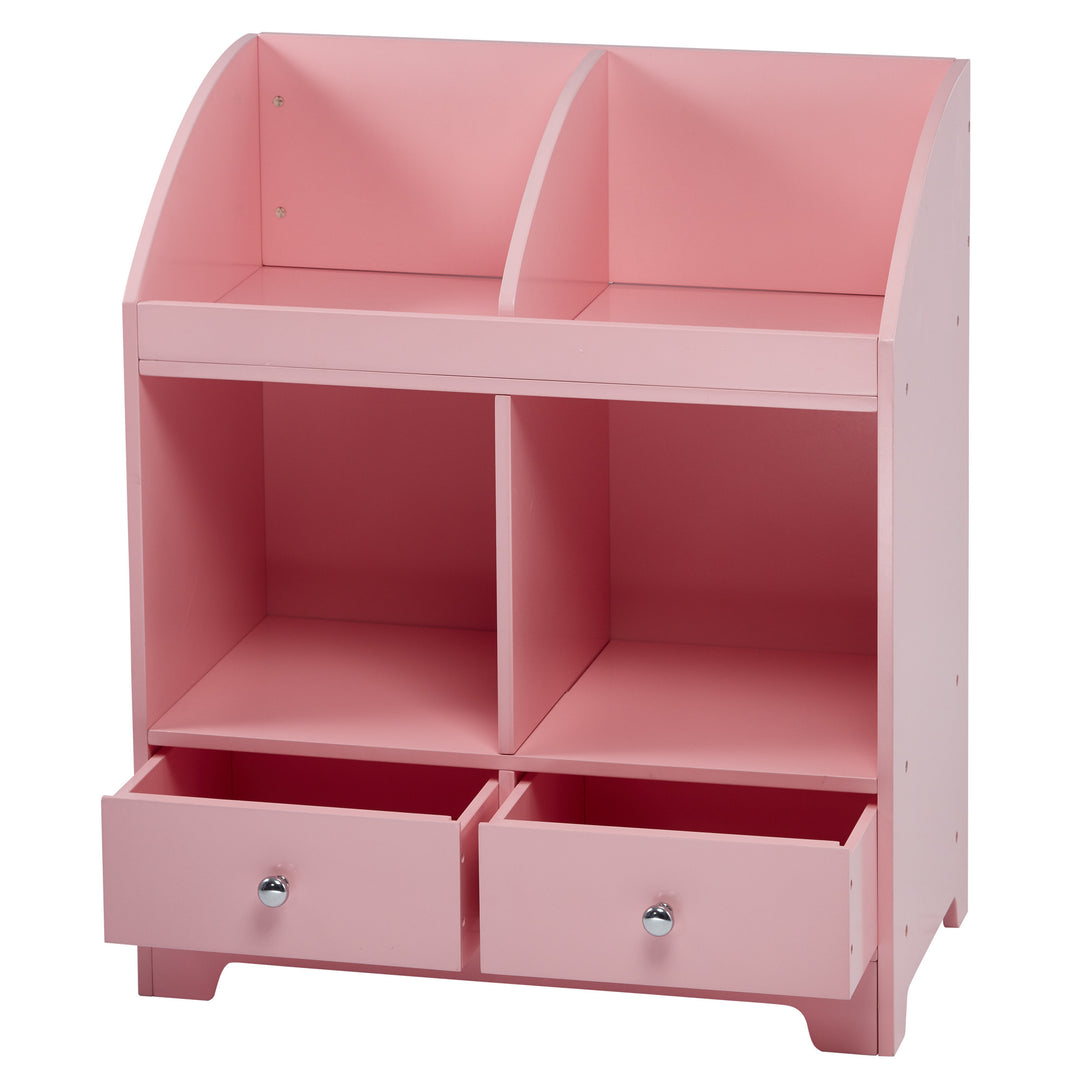 A Fantasy Fields Little Princess Cindy 3 Tier Toy Cubby Storage with Drawers, Pink