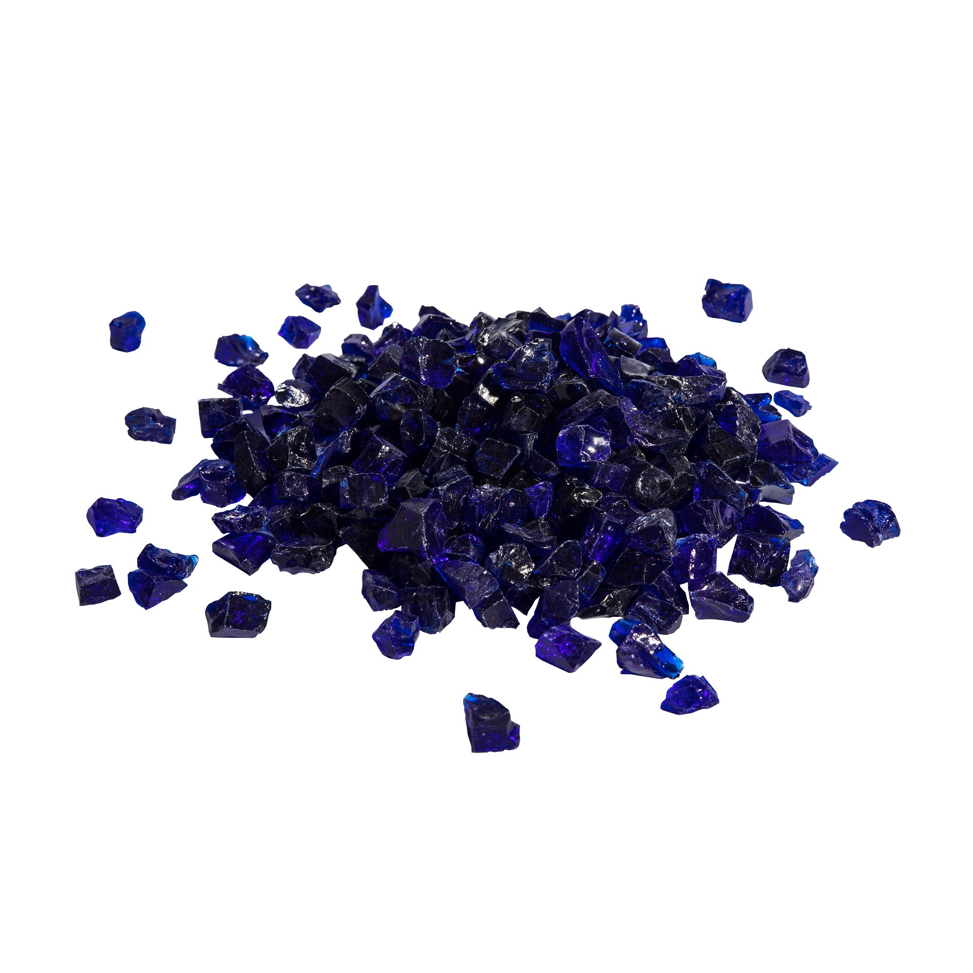 Teamson Home 1/2 Inch Reflective Fire Glass for Fire Pits 9 lb / 4 kg Bag, Blue