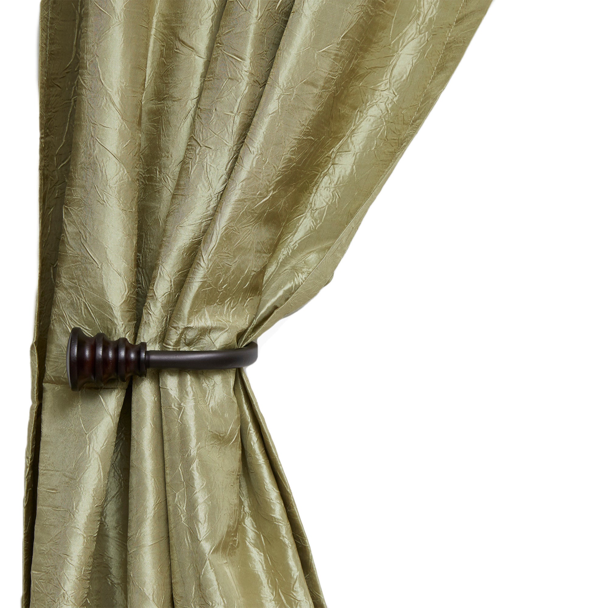 Teamson Home Lindley Decorative Curtain Drape Holdbacks Tiebacks, Set of 2, Black