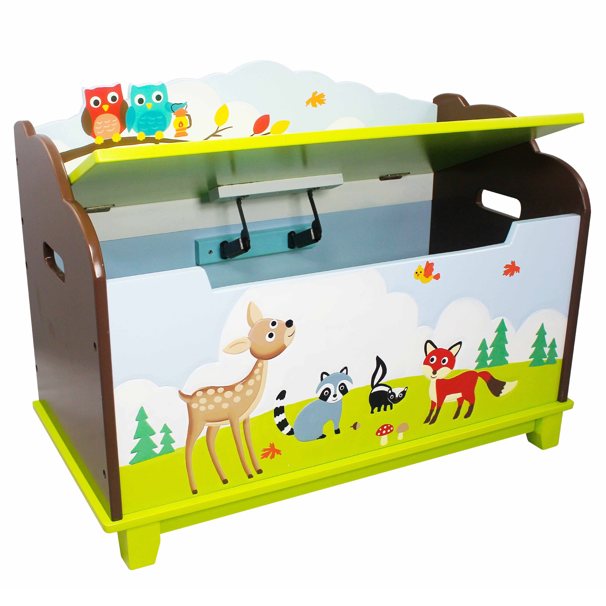 Fantasy Fields Enchanted Woodland Kids Wooden Toy Storage Chest, Multicolor