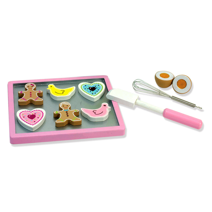 Sophia's - 17 pcs Wooden Cookie Baking Set - Silver