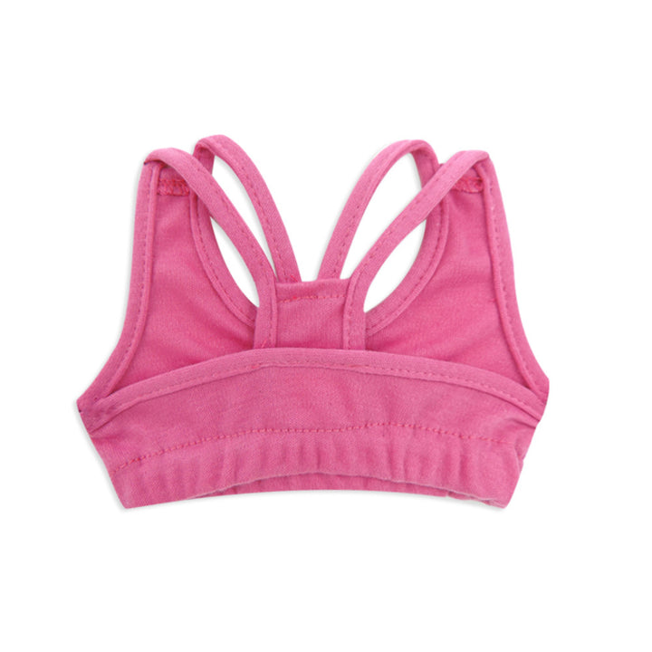Sophia's Solid-Colored Racerback Sports Bra for 18" Dolls, Hot Pink
