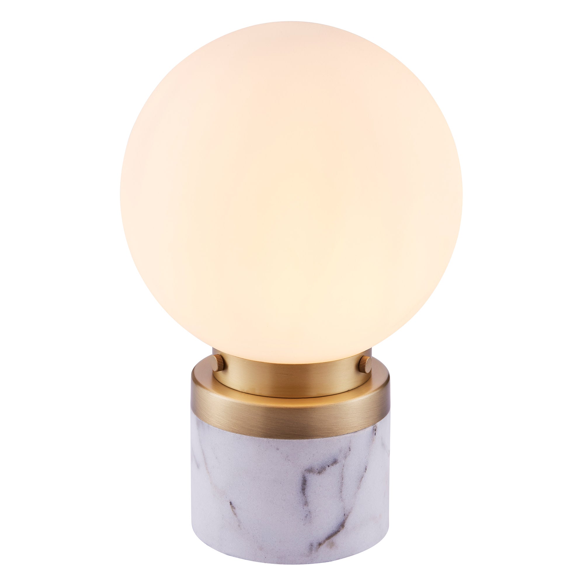 Versanora - Claire Table Lamp With Marble Base White shade