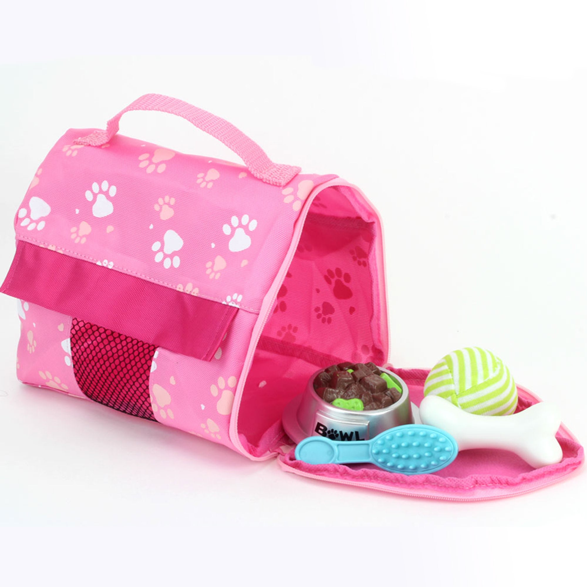 Sophia’s Plush Puppy with Carrier and Accessories for 18" Dolls