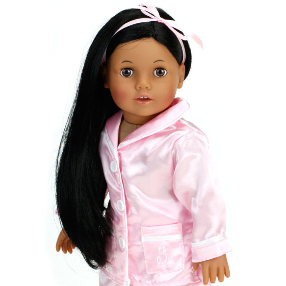 Sophia's Posable 18'' Soft Bodied Vinyl Doll "Julia" with Brown Hair and Brown Eyes, Medium Skin Tone