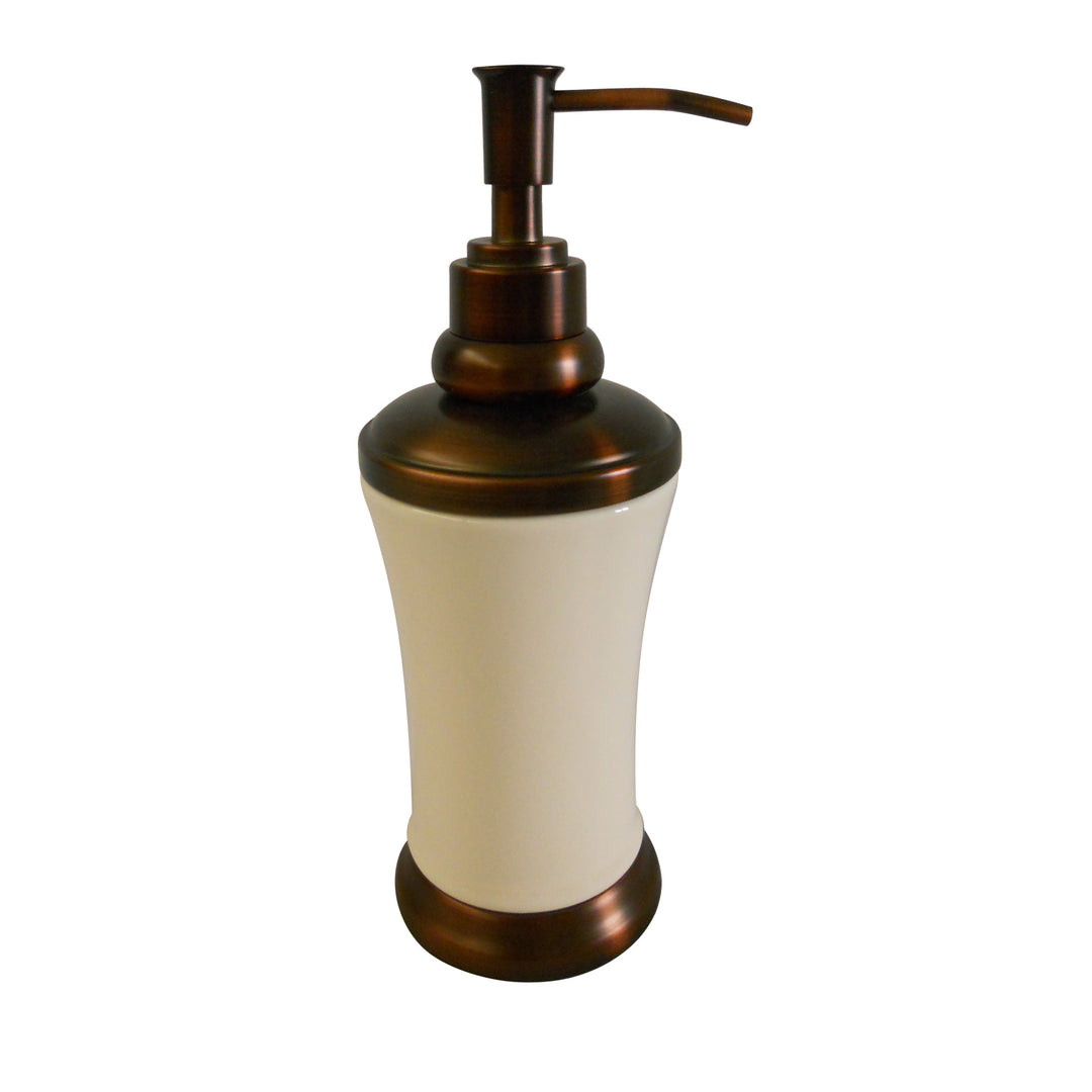 An image of a Teamson Home Caesar Lotion Dispenser, Ivory for the bathroom.