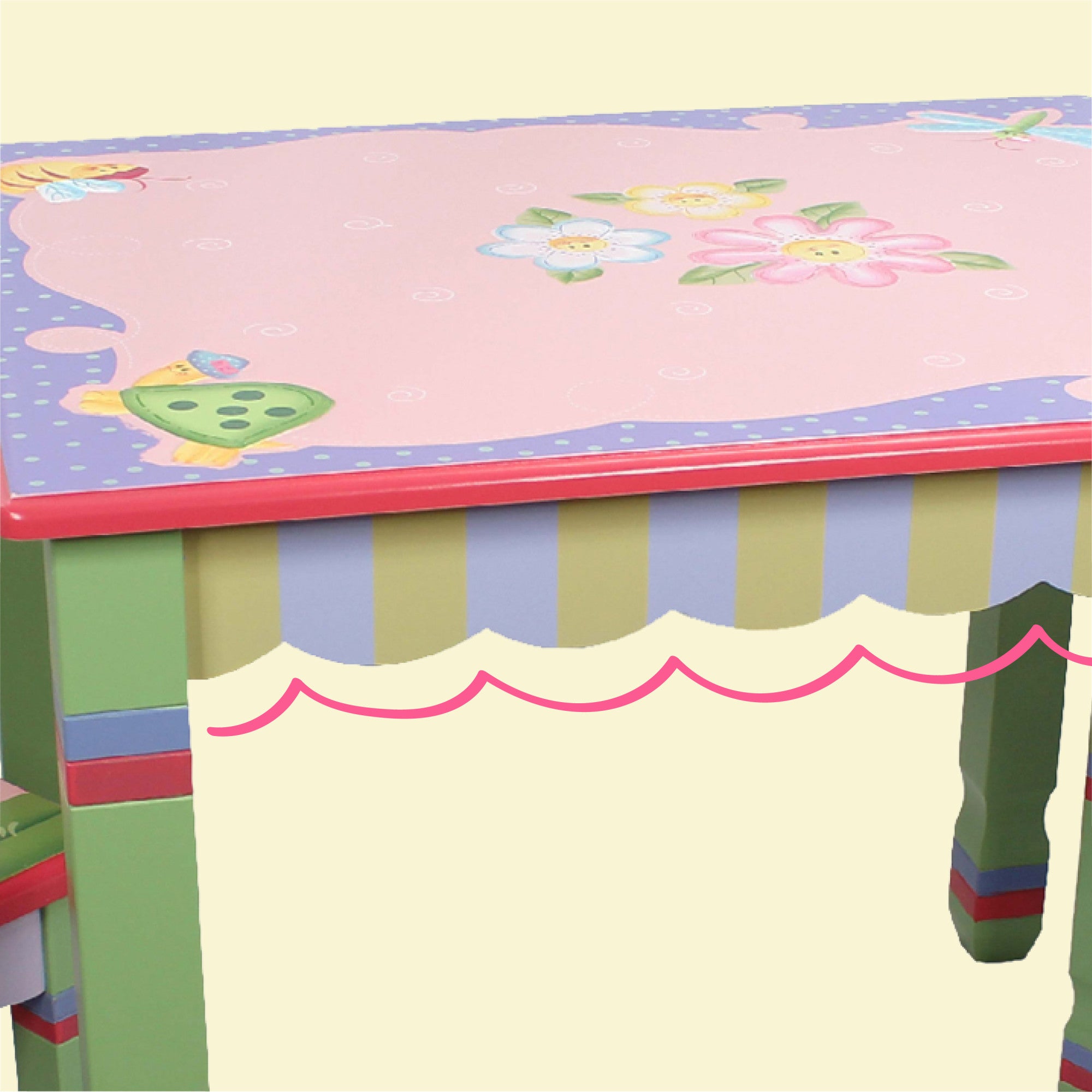 Fantasy Fields Magic Garden Kids Wooden Table, Multicolor