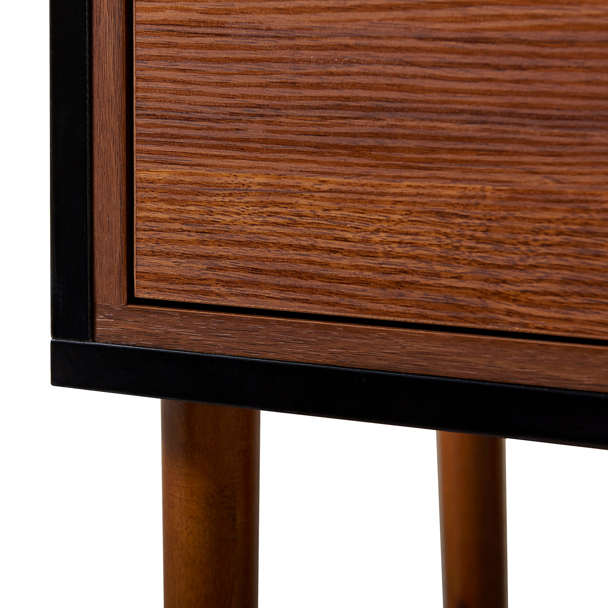 Teamson Home Reno Coffee Table with Storage Drawer, Black/Walnut