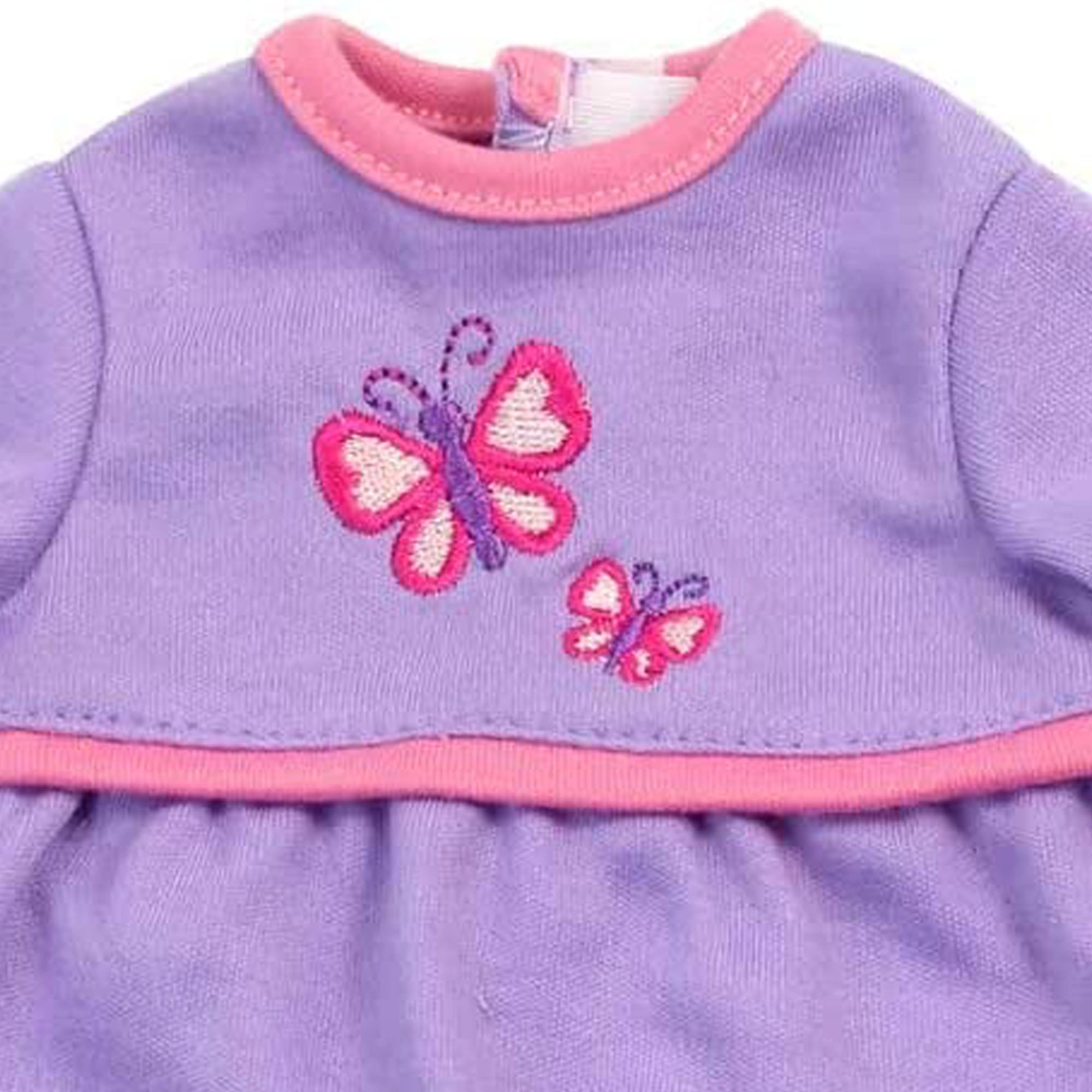 Sophia's Long Sleeve Butterfly Bodysuit for 15" Dolls, Lavender