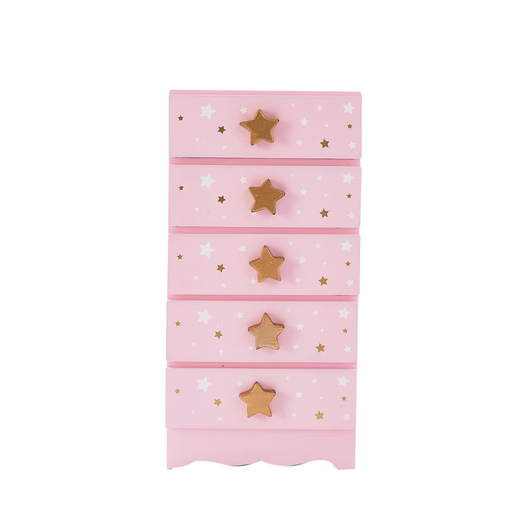 Fantasy Fields - Fashion Star Prints Renee Toy Jewelry Box - Pink / White / Gold