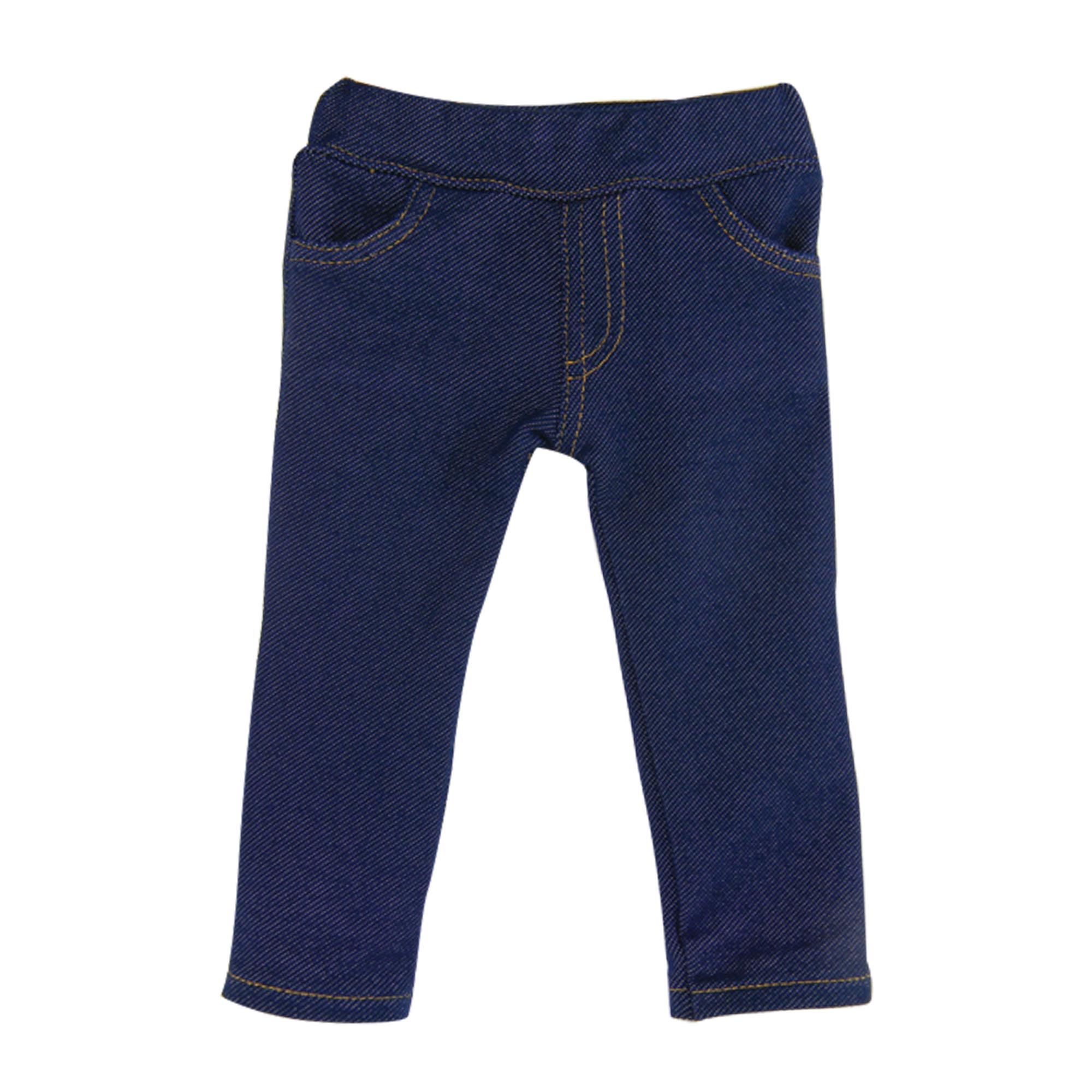 Sophia’s Solid Colored Basic Mix & Match Soft & Stretchy Denim Look Cotton-Blend Jeggings for 18” Dolls, Indigo Blue