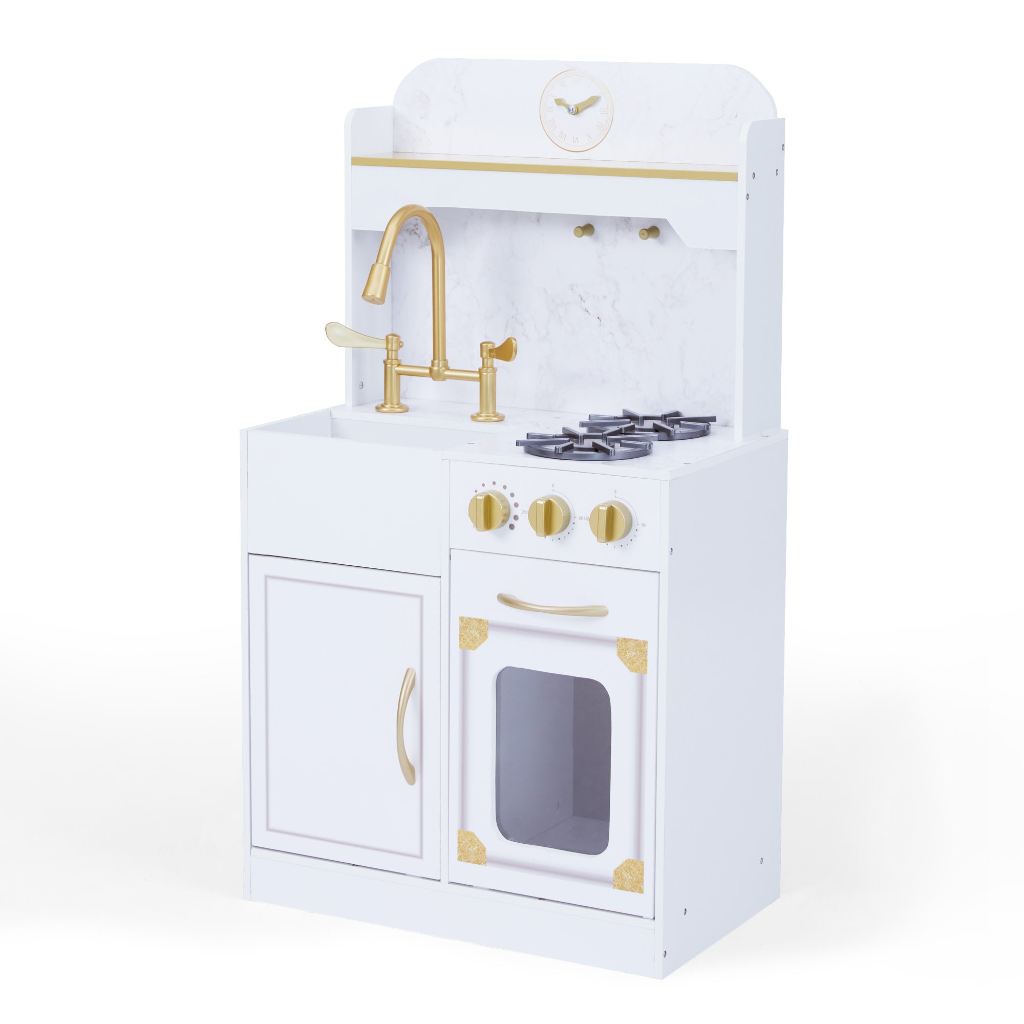 Teamson Kids Petite Versailles Classic Play Kitchen with Accessories, White