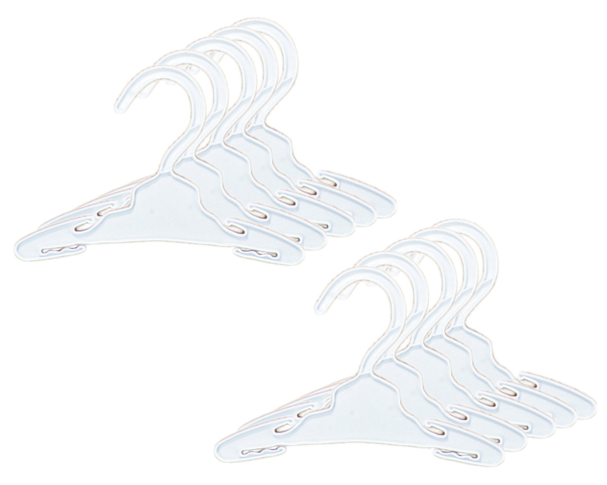 18pk Plastic Hangers White - Room Essentials™