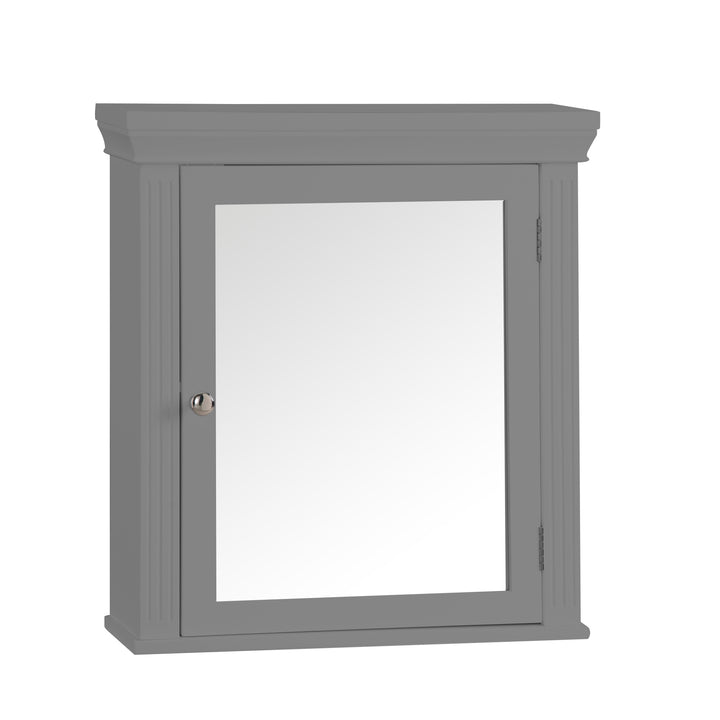 Gray Teamson Home Removable Mirrored Medicine Cabinet