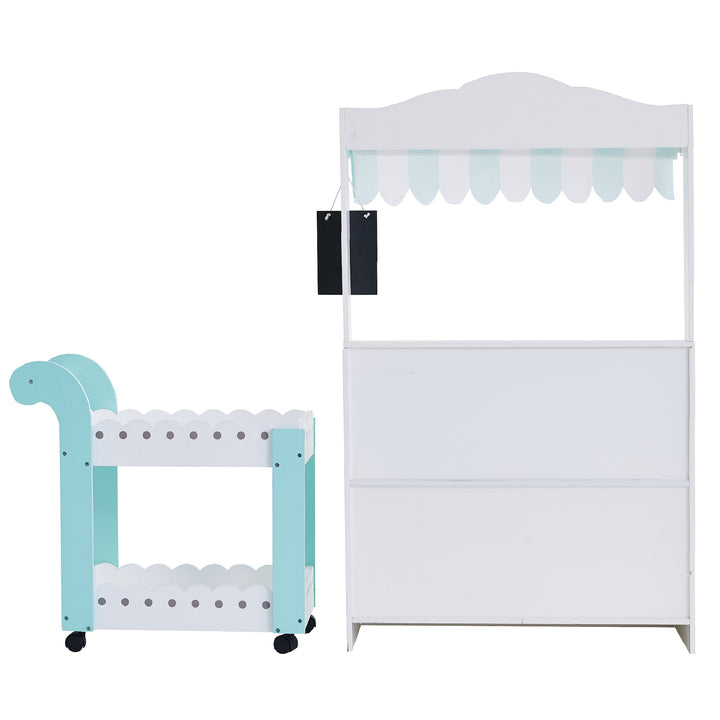 The image shows the back of the My Dream Bakery Shop Stand and Dessert Cart
